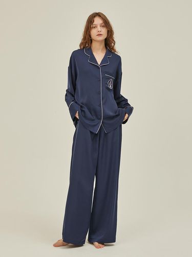 CLASSIC ROUND PAJAMA SET_royal navy - atempo - Modalova