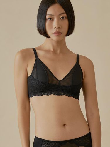 Single Layer Triangle Cool Semi-Laced Bralette - comfortlab - Modalova