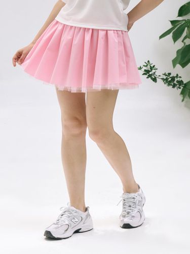 Go XO Lovely Fit Banding Flare Skirt Pink - goxo - Modalova