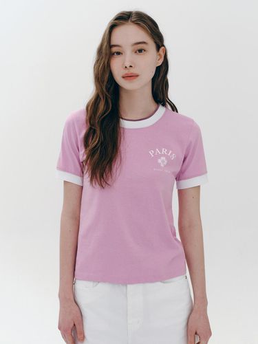 Color Block Marie Logo T-shirt (MOEBTS02MPK) - marieclaire - Modalova