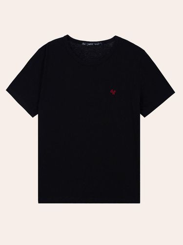 Dhv Embroidery T-shirt [Black] - DEHEVE - Modalova