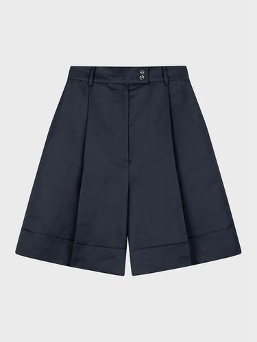 Bermuda Turn-up Pants (Navy) - YIJU - Modalova