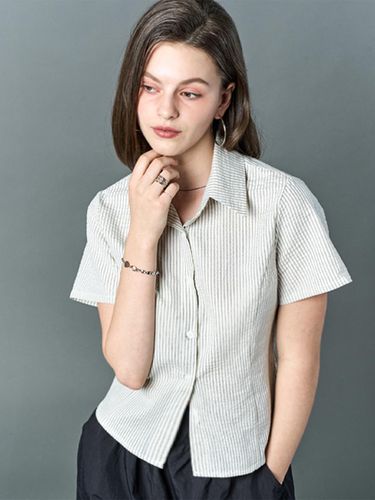 CP]Celine Stripe Classic Basic Short Sleeve Shirt - CITYPOPZ - Modalova