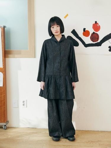 Frill shirt ops / Black - falt - Modalova