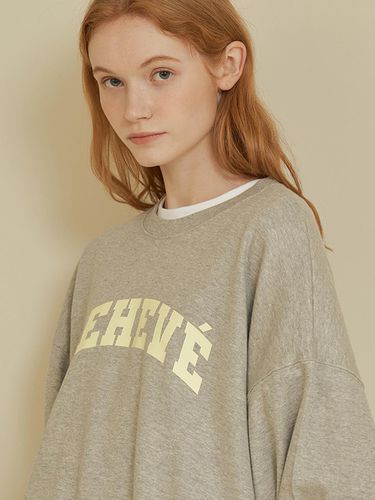 College Logo Sweatshirt [MELANGE GRAY] - DEHEVE - Modalova