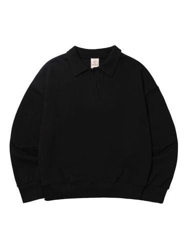 Slit open sweatshirt [BLACK] - DEHEVE - Modalova