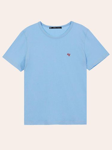 Dhv Embroidery T-shirt [Sky blue] - DEHEVE - Modalova