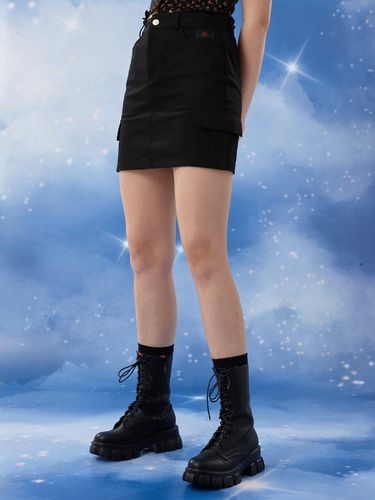 Rose cargo mini skirt [BLACK] skirt ver - CITYPOPZ - Modalova