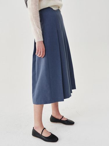 Waist pleated skirt (blue) - tetu - Modalova