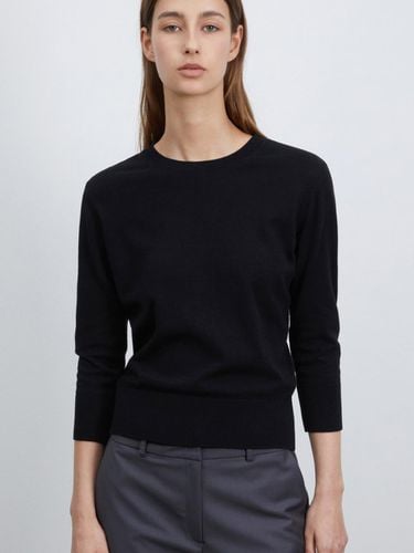 ROUND SILK HALF KNIT_BLACK - RIDIFI - Modalova