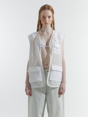 LACE POCKET VEST - SAYSRA - Modalova