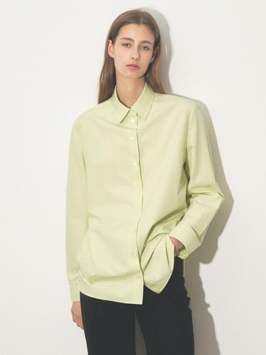 SOLID OVER-FIT SHIRTS_GREEN - RIDIFI - Modalova