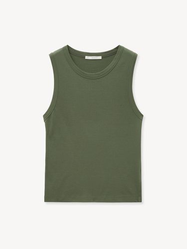 SLEEVELESS PIQUET TOP_GREEN - RIDIFI - Modalova