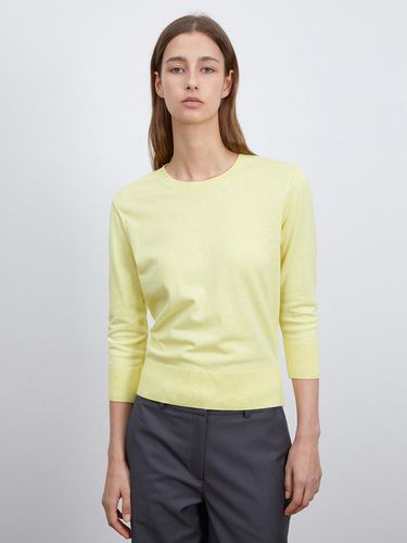 ROUND SILK HALF KNIT_YELLOW - RIDIFI - Modalova