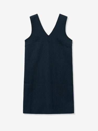 LINEN SLEEVELESS DRESS_NAVY - RIDIFI - Modalova