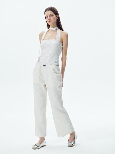 Ruffle Resort Long Pants, White - Foli - Modalova