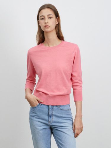 ROUND SILK HALF KNIT_PINK - RIDIFI - Modalova