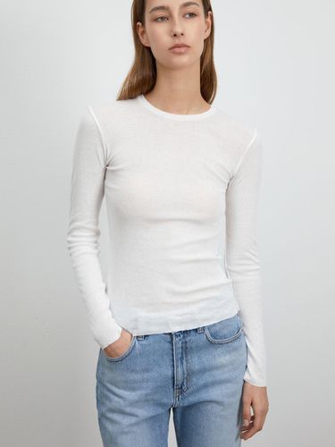 CUTTING LONG SLEEVE TOP_White - RIDIFI - Modalova