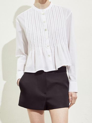 HENLY NECK PINTUCK BLOUSE_White - RIDIFI - Modalova