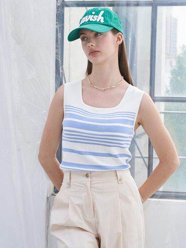 Stripe sleeveless knitwear - 2colors - OLIVE DES OLIVE - Modalova