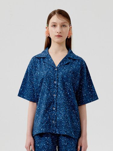 Poly Day Glitter Pajama Shirt, Navy - Foli - Modalova