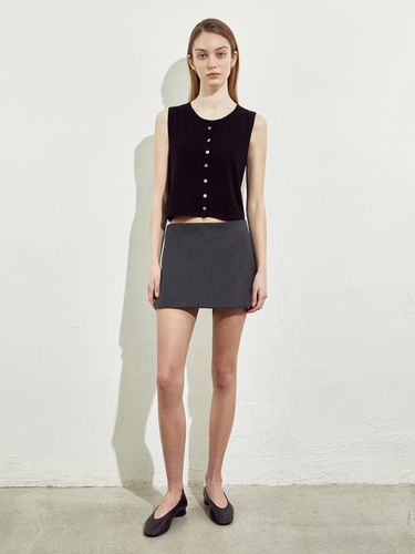 WOOL BLEND SKORT_GRAY - RIDIFI - Modalova