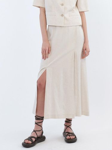 Linen Blend Long Skirt - 2colors - OLIVE DES OLIVE - Modalova