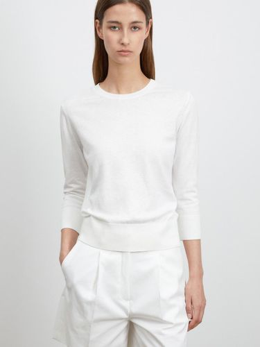 ROUND SILK HALF KNIT_White - RIDIFI - Modalova