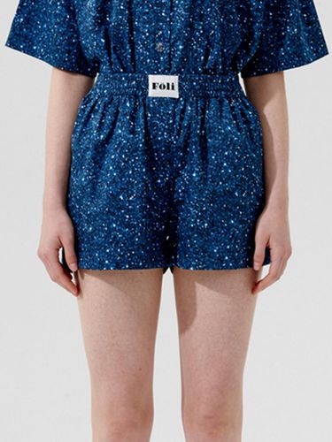 Poly Day Glitter Pajama Shorts, Navy - Foli - Modalova