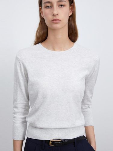 ROUND SILK HALF KNIT_LIGHT GREY - RIDIFI - Modalova