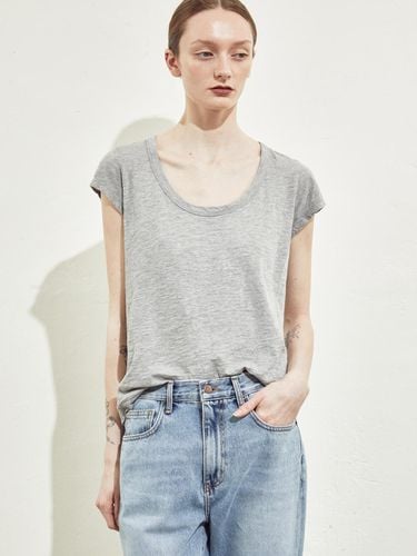 WASHED ROUND T-SHIRT_GRAY - RIDIFI - Modalova