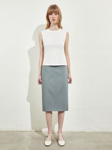 H-LINE MIDI SKIRT_GREEN - RIDIFI - Modalova