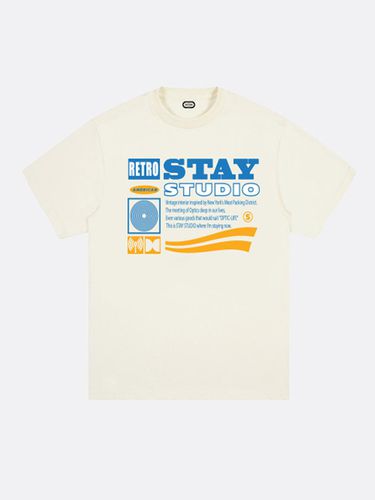 STAY STUDIO Retro Oversized Fit Short Sleeve T-Shi - PALETTE ON - Modalova