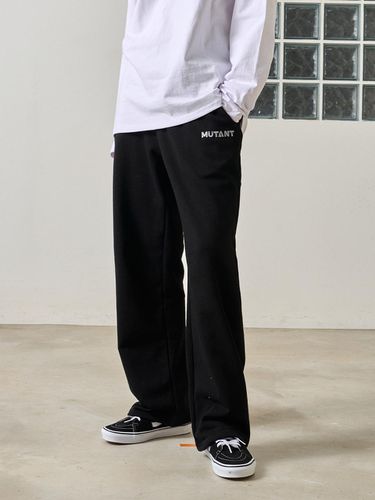 BASIC WIDE SWEAT PANTS (BLACK) - MUTZ - Modalova