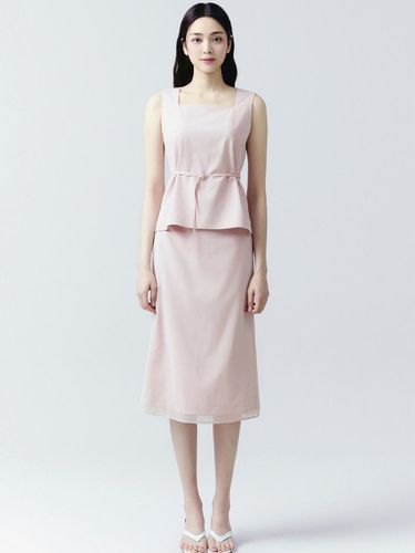 Texture Block Linen Skirt ITO6BSK590 (2C - IT MICHAA - Modalova