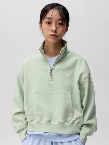 Comfy Half-zip Sweatshirt (Light Khaki) - CLOVE - Modalova