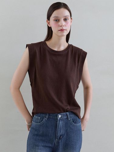 Linen Blend Slub Sleeveless T-Shirt 4 colors - TSH - Modalova