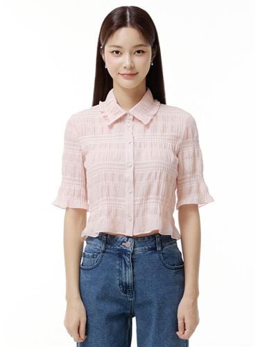 It MICHAA Smocking Crop Blouse (2COLOR) - itMICHAA - Modalova