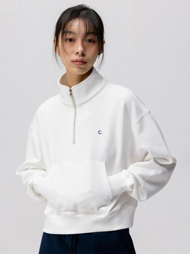 Comfy Half-zip Sweatshirt (White) - CLOVE - Modalova