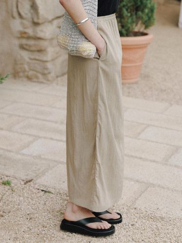 Banding Slit Skirt(Beige) - THE RYE - Modalova