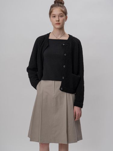 Weave cotton cardigan (black) - THE MITTEN - Modalova