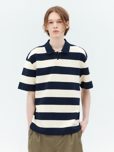 Stripe Semi-Oversized Fit Collar T-shirt MYTS31M3 - MIND BRIDGE MEN - Modalova