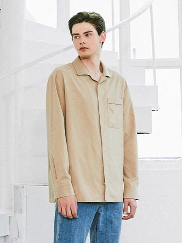 Open Collar Shirt (Beige) - ADHOC - Modalova