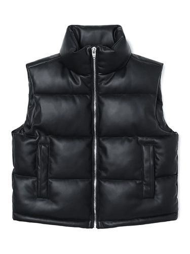 Eco Leather Padded Vest (Black) - ADHOC - Modalova