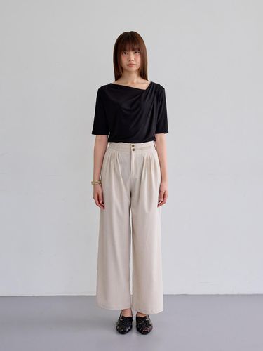 AR_Double buckle loose pants_Light Beige - Aei&Rei - Modalova