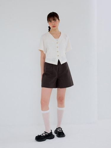 AR_Linen basic short pants_BROWN - Aei&Rei - Modalova