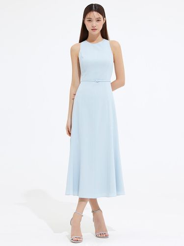 HALTER NECKLINE MERMAID FLARE DRESS - LIGHT BLUE - AVOUAVOU - Modalova