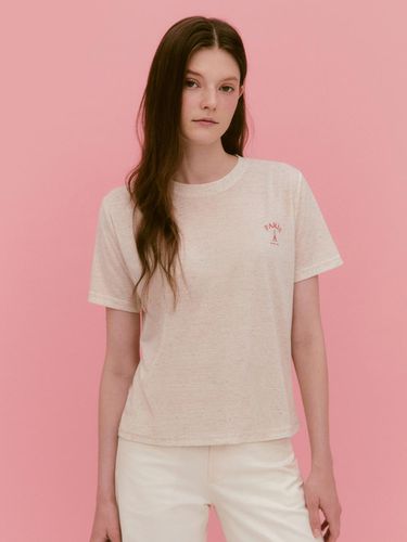 Linen logo printed short-sleeved T-shirt (MAEBTS16 - marieclaire - Modalova