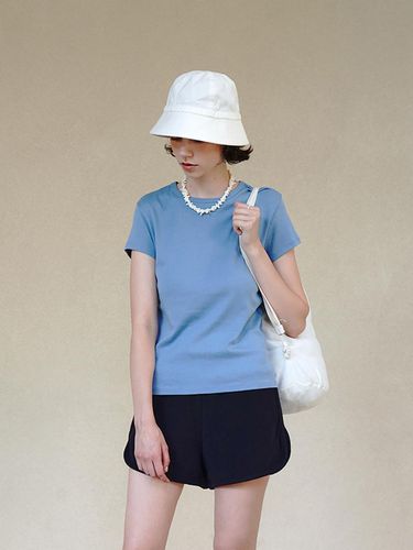 Slim short sleeve T-shirt (blue) - OTHERS - Modalova