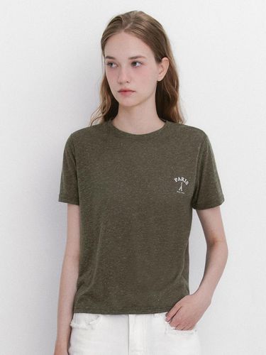 Linen logo printed short-sleeved T-shirt (MAEBTS16 - marieclaire - Modalova